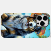 Coques Case-Mate iPhone Australian Shepherd On Beach amoureux des chiens c (Verso (horizontal))