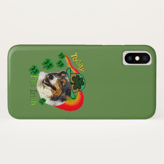 Coques Case-Mate iPhone Australian Shepherd St patrick (Dos (Horizontal))