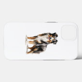 Coques Case-Mate iPhone Australian Shepherd'aquarelle imprimé Australian S (Verso (horizontal))