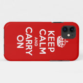 Coques Case-Mate iPhone Authentique gardez le calme et continuez le rouge (Dos (Horizontal))