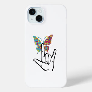 Coque iPhone 15 Mini Autiste Papillon Autisme Sensibilisation à l'autis