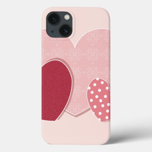 Coques Case-Mate iPhone Autocollants de Pink Heart (Verso)