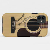 Coques Case-Mate iPhone Autographe de coutume de guitare acoustique (Dos (Horizontal))