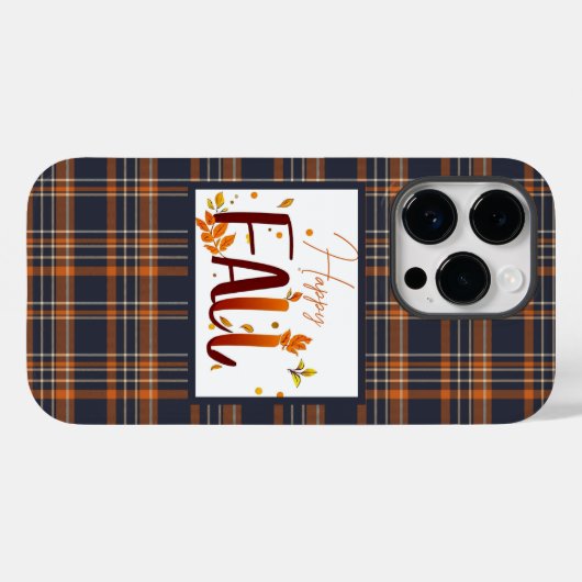 Coques Case-Mate iPhone automne/automne/feuille/plaid (Verso (horizontal))
