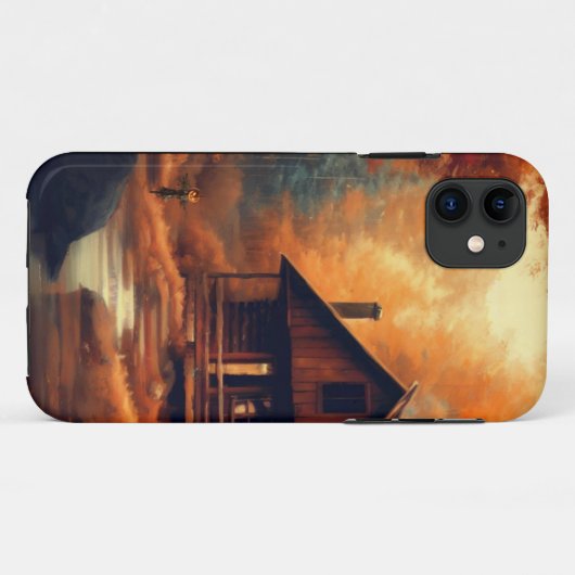 Coques Case-Mate iPhone Automne/Automne/Halloween/Peinture rustique (Dos (Horizontal))