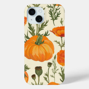Coque Pour iPhone 15 Automne Chute Feuille Citrouille épice automne sai