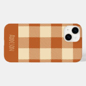 Coques Case-Mate iPhone Automne En vichy Motif personnalisé (Verso (horizontal))