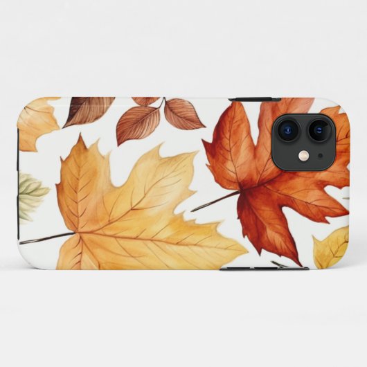 Coques Case-Mate iPhone Automne Feuilles Abstraites (Dos (Horizontal))