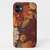 Coques Case-Mate iPhone Automne Marigolds Chrysanthemums et Asters Motif (Dos)