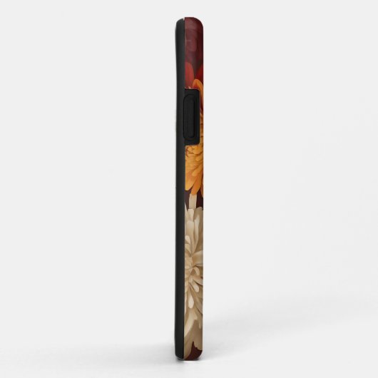 Coques Case-Mate iPhone Automne Marigolds Chrysanthemums et Asters Motif (Dos/Droite)