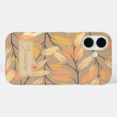 Coques Case-Mate iPhone Automne moderne Feuilles d'automne Motif Personnal (Verso (horizontal))