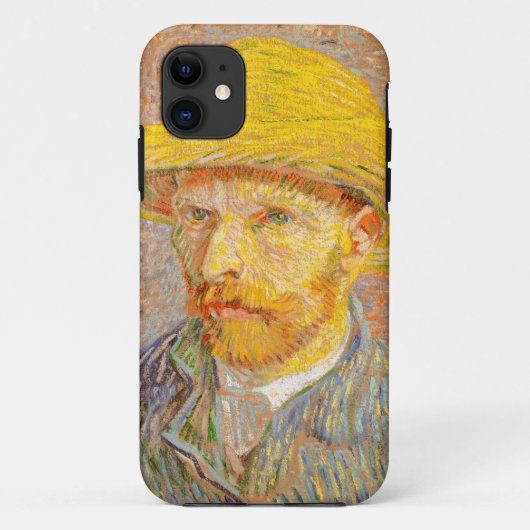 Coques Case-Mate iPhone Autoportrait de Vincent Van Gogh avec chapeau de p (Dos)