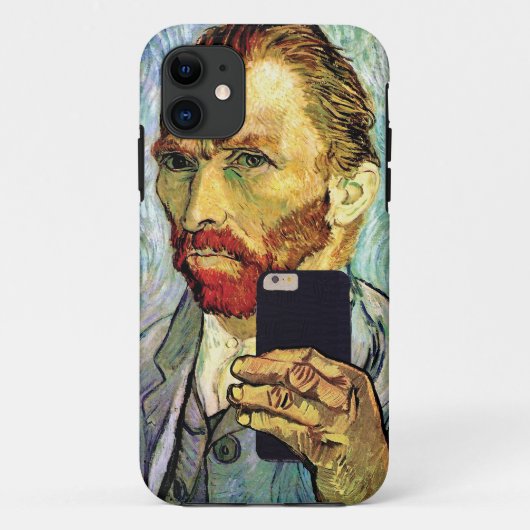 Coques Case-Mate iPhone Autoportrait de Vincent Van Gogh avec selfie de té (Dos)