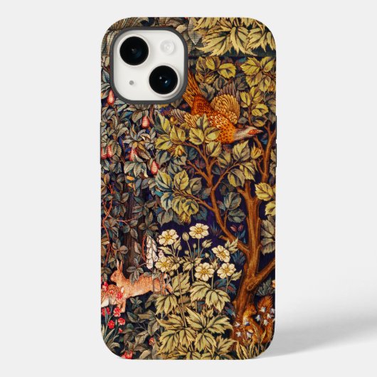 Coques Case-Mate iPhone AUTUMN FOREST ANIMALS Haricots, faisan, Brown Flor (Verso)