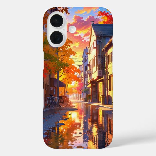 Coques Case-Mate iPhone Autumn Riverside Town (Verso)