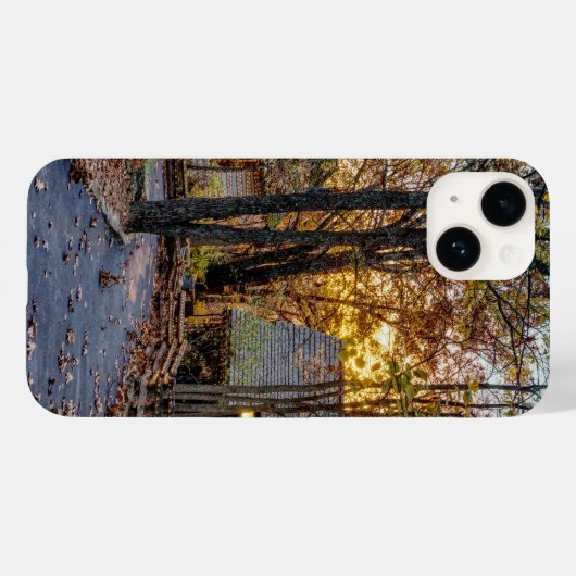 Coques Case-Mate iPhone Autumn Woods Sunset Walkway (Verso (horizontal))