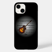 Coques Case-Mate iPhone Avant Garde ~ Guitare sur Globe avec Partition (Verso)
