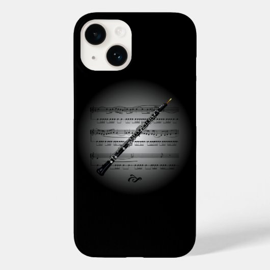 Coques Case-Mate iPhone Avant Garde ~ Oboe sur Globe avec Sheet Music (Verso)