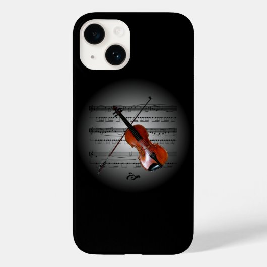 Coques Case-Mate iPhone Avant-Garde ~ Violon sur Globe avec Partition ~ (Verso)