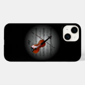 Coques Case-Mate iPhone Avant-Garde ~ Violon sur Globe avec Partition ~ (Verso (horizontal))
