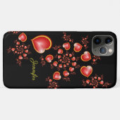 Coques Case-Mate iPhone Avec beaucoup d'amour Rouge Jaune Coeurs Fractal A (Dos (Horizontal))