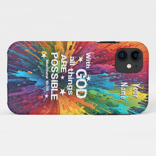 Coques Case-Mate iPhone Avec Dieu Matthieu 19-26 (Dos (Horizontal))