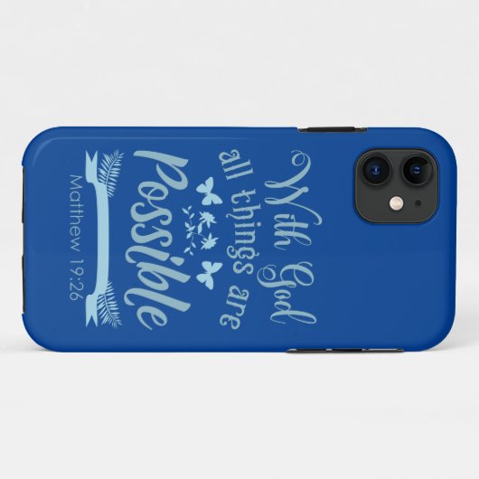 Coques Case-Mate iPhone Avec Dieu tout est possible (Dos (Horizontal))