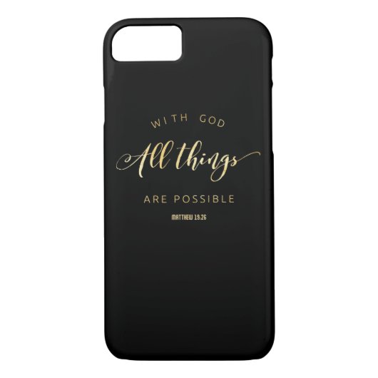 Coques Case-Mate iPhone Avec Dieu toutes les choses sont 19h26 possible de (Dos)
