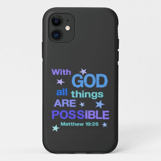 Coques Case-Mate iPhone Avec Dieu toutes les choses sont possibles Bible V (Dos)