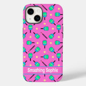 Coques Case-Mate iPhone Avec le pastel texte J'aime Pickleball rose iPhone (Verso)