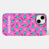 Coques Case-Mate iPhone Avec le pastel texte J'aime Pickleball rose iPhone (Verso (horizontal))