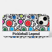 Coques Case-Mate iPhone Avec Motif texte avec Pickleballs iPhone 14 (Verso (horizontal))