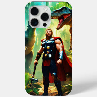 Coque iPhone 15 Pro Max Avengers contre Dragons : Bataille dans le royaume