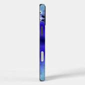 Coques Case-Mate iPhone Avent, Artdeco de Noël sur bleu vert arc-en-ciel (Verso / Droite)