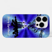 Coques Case-Mate iPhone Avent, Artdeco de Noël sur Blue Green Rainbow (Verso (horizontal))