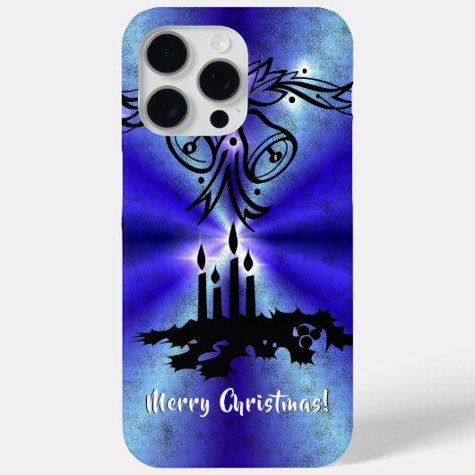 Coques Case-Mate iPhone Avent, Artdeco de Noël sur Blue Green Rainbow (Verso)