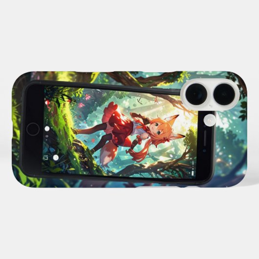 Coques Case-Mate iPhone Aventure Chibi Fox (Verso (horizontal))