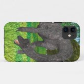 Coques Case-Mate iPhone Aventure de dinosaure à long cou dans la jungle (Dos (Horizontal))