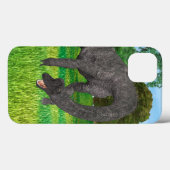 Coques Case-Mate iPhone Aventure de dinosaure à long cou dans la jungle (Verso (horizontal))
