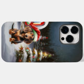 Coques Case-Mate iPhone Aventure de Noël de la caravane du teckel d'hiver (Verso (horizontal))