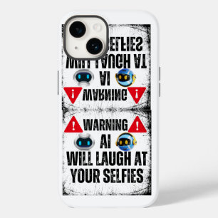 Coque Pour iPhone 14 Avertissement : AI va rire de votre Selfies.w