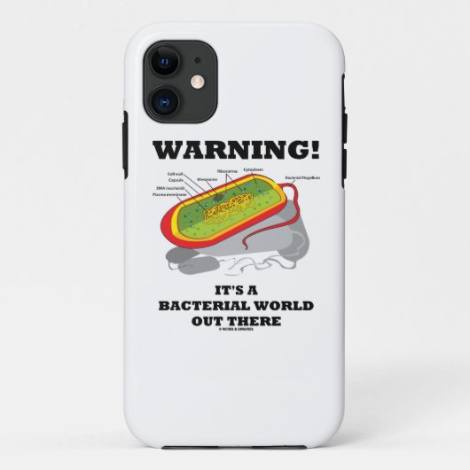 Coques Case-Mate iPhone Avertissement ! C'est un monde bactérien là (Dos)