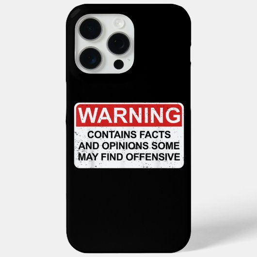 Coques Case-Mate iPhone Avertissement Contient Des Faits Et Des Opinions Q (Verso)