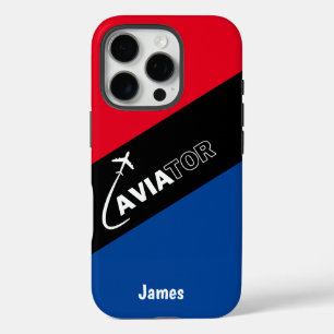 Coques iPhone 16 Pro Aviateur Moderne,Vol en Avion,Aviation,Personnalis