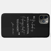 Coques Case-Mate iPhone Avid Reader II - Citation Jane Austen (Dos (Horizontal))