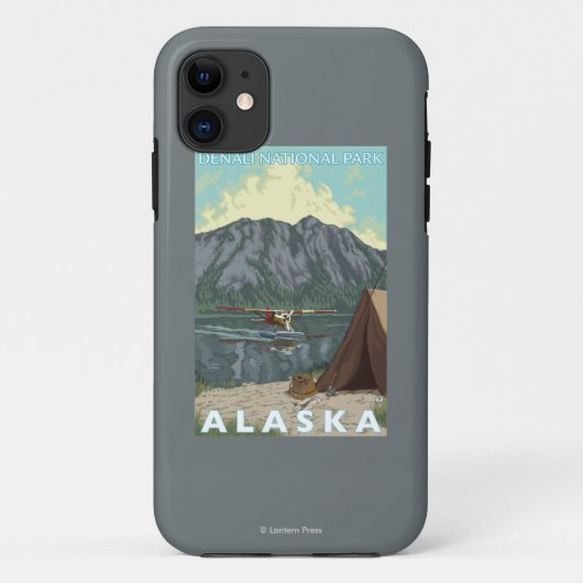 Coques Case-Mate iPhone Avion de Bush et pêche - parc national de Denali, (Dos)