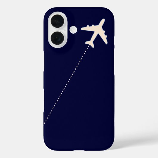 Coques Case-Mate iPhone Avion de voyage avec ligne pointillée (Verso)