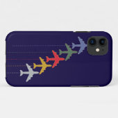 Coques Case-Mate iPhone avions de voyage colorés (Dos (Horizontal))