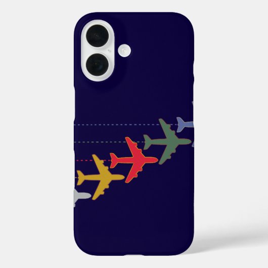 Coques Case-Mate iPhone avions de voyage colorés (Verso)