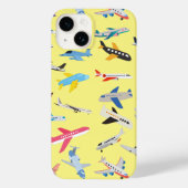 Coques Case-Mate iPhone Avions en Jaune (Verso)